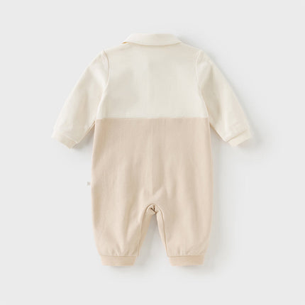Baby Boys Cotton Light Khaki Indoor Romper
