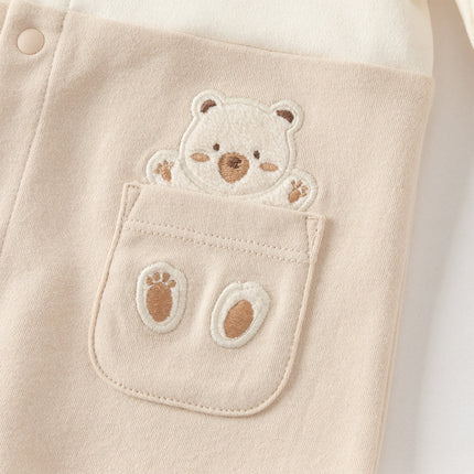 Baby Boys Cotton Light Khaki Indoor Romper