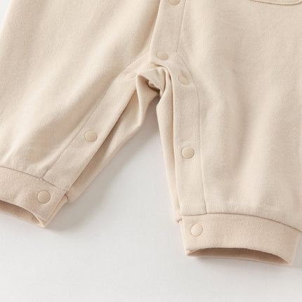 Baby Boys Cotton Light Khaki Indoor Romper