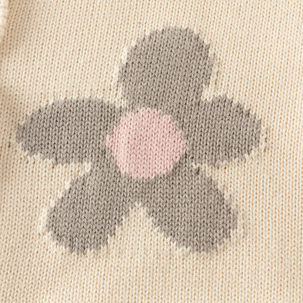 Kids Girls Apricot Floral Cardigans