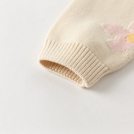 Kids Girls Apricot Floral Cardigans