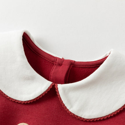 Toddler Girls Red Cute Bear A-line Princess Dress