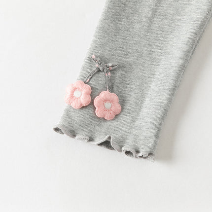 Toddler Girls Casual Grey/Grey Purple Leggings Pants