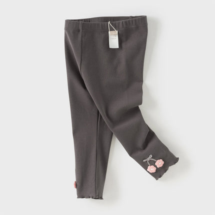 Toddler Girls Casual Grey/Grey Purple Leggings Pants