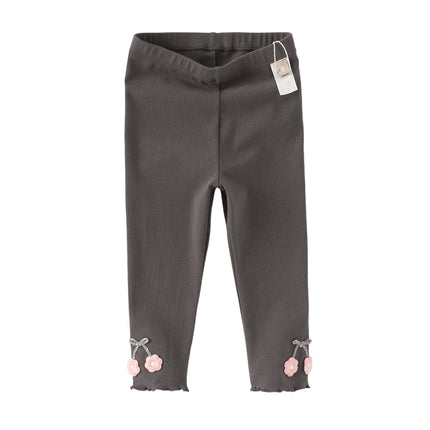 Toddler Girls Casual Grey/Grey Purple Leggings Pants