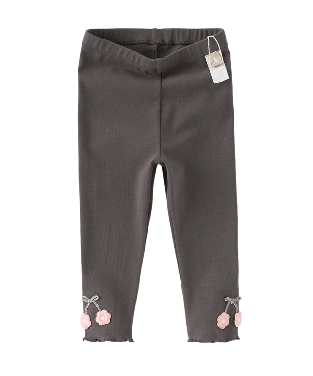 Toddler Girls Casual Grey/Grey Purple Leggings Pants