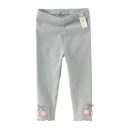 Toddler Girls Casual Grey/Grey Purple Leggings Pants