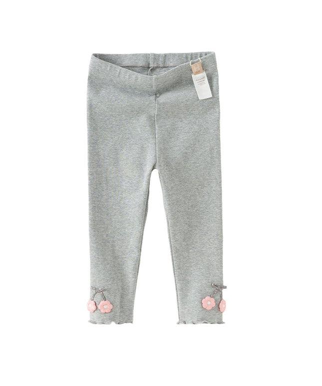 Toddler Girls Casual Grey/Grey Purple Leggings Pants