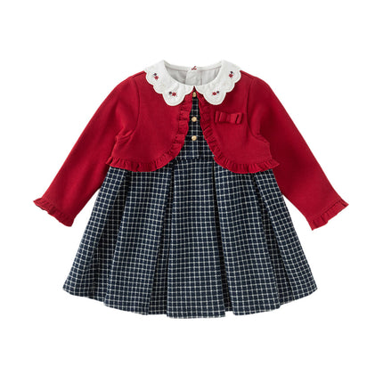 Toddler Girls Red Versatile A-line Princess Dress