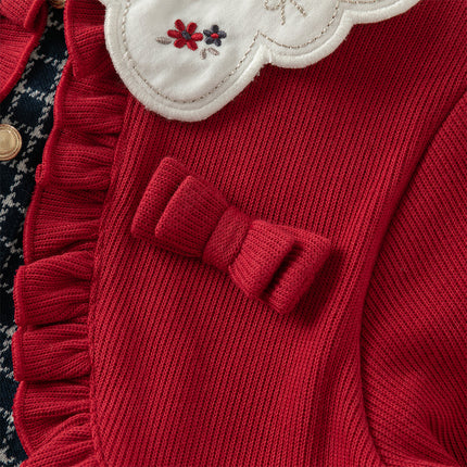 Toddler Girls Red Versatile A-line Princess Dress