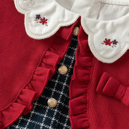 Toddler Girls Red Versatile A-line Princess Dress