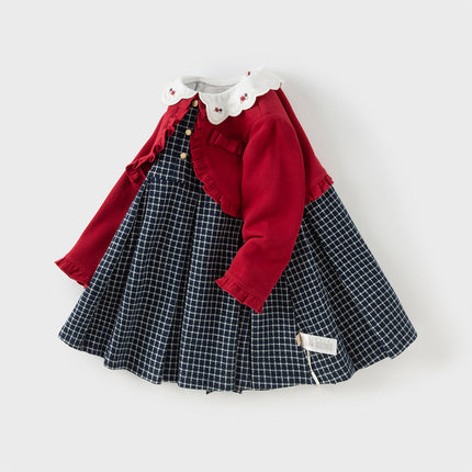 Toddler Girls Red Versatile A-line Princess Dress