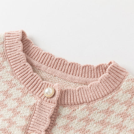 Toddler Girls Sweet Pink Classic Plaid Mesh Princess Dress