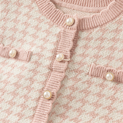 Toddler Girls Sweet Pink Classic Plaid Mesh Princess Dress