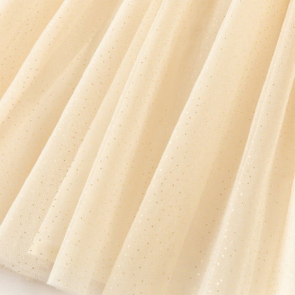 Toddler Girls Navy Blue Delicate Fake Two Piece Sweater Mesh Dress