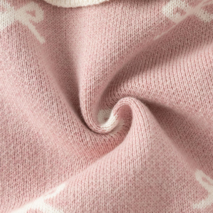 Toddler Girls Noble Pink Mesh Sweater A-line Princess Dress