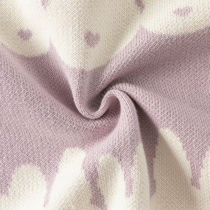 Toddler Girls Purple Cotton Rabbit Print Cardigans