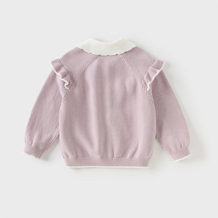 Kids Girls Cotton Sweet Casual Sweater Cardigans
