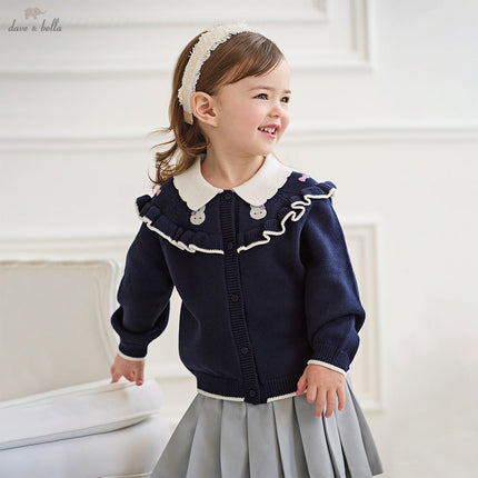 Kids Girls Cotton Sweet Casual Sweater Cardigans