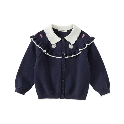 Kids Girls Cotton Sweet Casual Sweater Cardigans