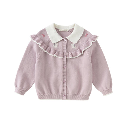 Kids Girls Cotton Sweet Casual Sweater Cardigans