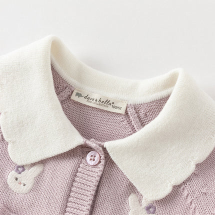 Kids Girls Cotton Sweet Casual Sweater Cardigans
