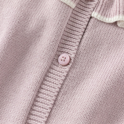 Kids Girls Cotton Sweet Casual Sweater Cardigans