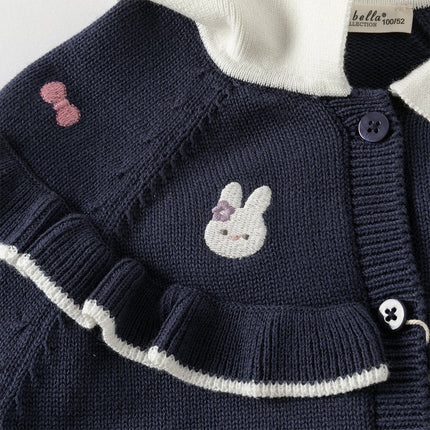 Kids Girls Cotton Sweet Casual Sweater Cardigans