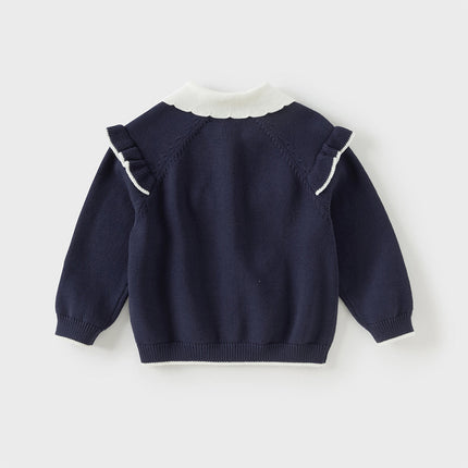 Kids Girls Cotton Sweet Casual Sweater Cardigans