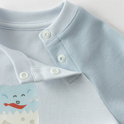 Newborn Girls/Boys Cotton Pink/Blue Indoor Baby One-Pieces Romper
