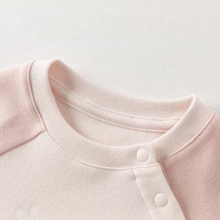 Newborn Girls/Boys Cotton Pink/Blue Indoor Baby One-Pieces Romper