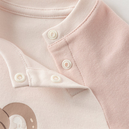 Newborn Girls/Boys Cotton Pink/Blue Indoor Baby One-Pieces Romper