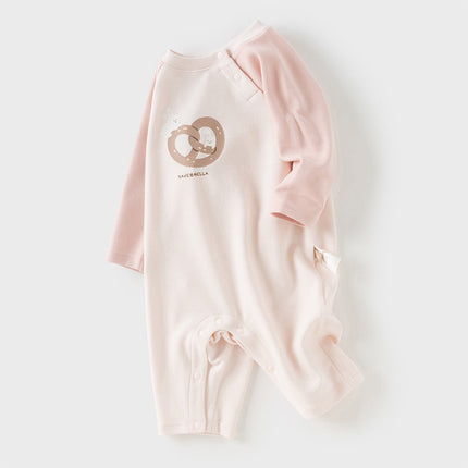 Newborn Girls/Boys Cotton Pink/Blue Indoor Baby One-Pieces Romper
