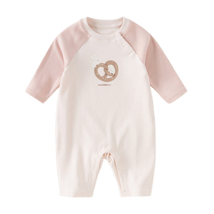 Newborn Girls/Boys Cotton Pink/Blue Indoor Baby One-Pieces Romper