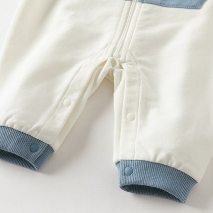 Baby Boys Beige Cotton Indoor One-Pieces Romper
