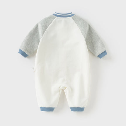Baby Boys Beige Cotton Indoor One-Pieces Romper