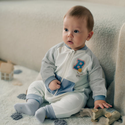 Baby Boys Beige Cotton Indoor One-Pieces Romper