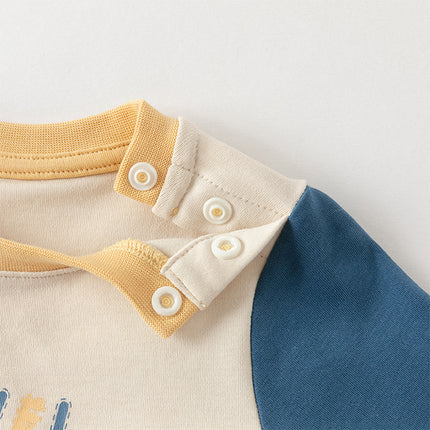 Baby Boys Beige Soft Cotton Bodysuits Romper