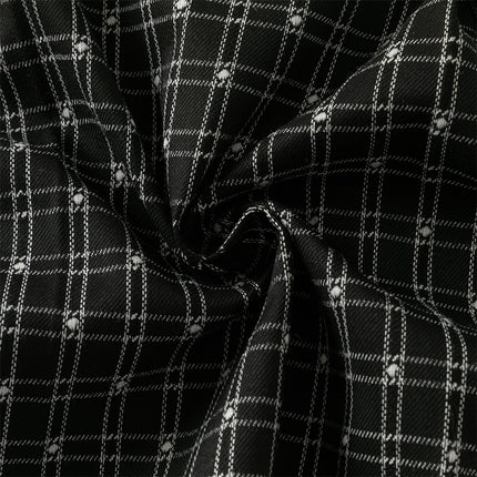 Toddler Girls Classic Black White Plaid A-line Party Dress