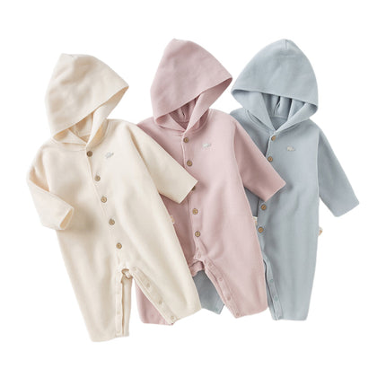 Baby Girls/Boys Indoor Antistatic Hooded Crawling Romper