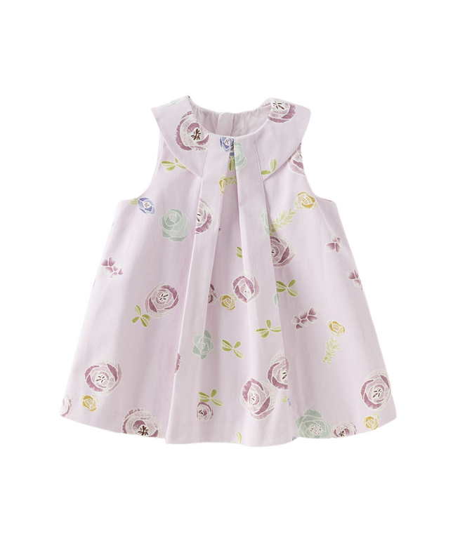 Toddler Girls Summer Cute Pink Breathable Cotton Sleeveless A-line Dress