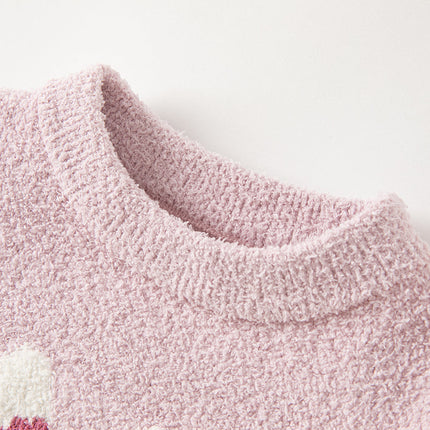 Toddler Girls/Boys Soft Cute Animal Jacquard Chenille Sweater Tops