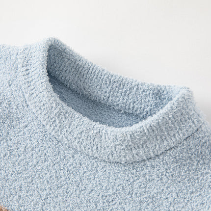 Toddler Girls/Boys Soft Cute Animal Jacquard Chenille Sweater Tops