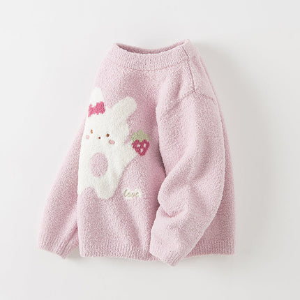 Toddler Girls/Boys Soft Cute Animal Jacquard Chenille Sweater Tops
