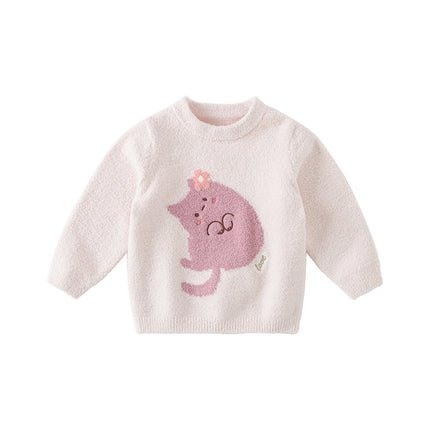 Toddler Girls/Boys Soft Cute Animal Jacquard Chenille Sweater Tops