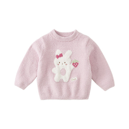 Toddler Girls/Boys Soft Cute Animal Jacquard Chenille Sweater Tops