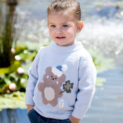 Toddler Girls/Boys Soft Cute Animal Jacquard Chenille Sweater Tops