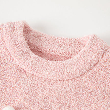 Toddler Girls/Boys Playful Delicate Jacquard Chenille Sweater Tops