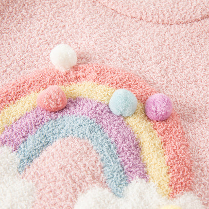 Toddler Girls/Boys Playful Delicate Jacquard Chenille Sweater Tops