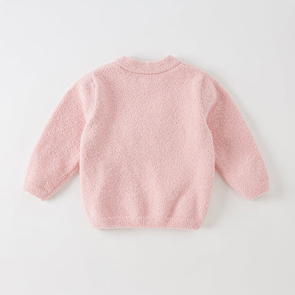 Toddler Girls/Boys Playful Delicate Jacquard Chenille Sweater Tops